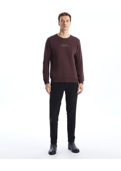 Yeni Sezon Bisiklet Yaka Baskılı Erkek Kalın Sweatshirt fiyatları