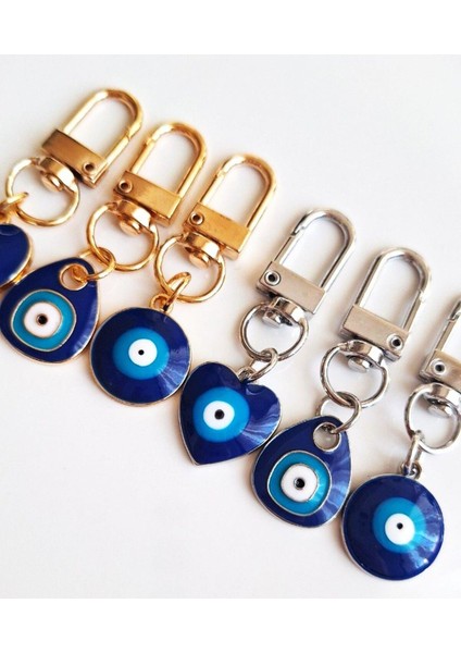 Hediyelik 6'lı Nazar Boncuklu Anahtarlık 5,5 cm fiyatları