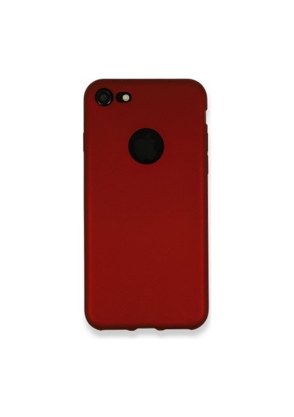 ESLIFETECH26AKSESUAR Iphone 7/8 Uyumlu Rubber Silikon Kılıf-Bordo
