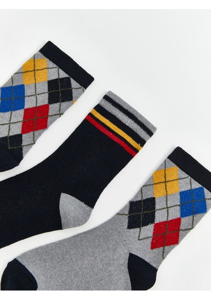 Yeni Sezon Desenli Erkek Çocuk Soket Çorap 3'lü fiyatları