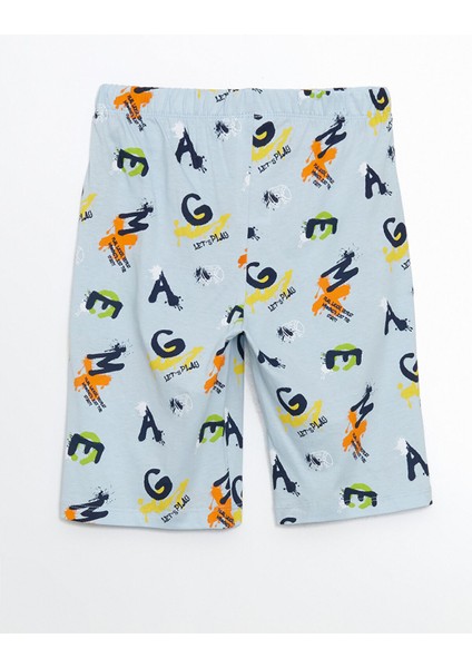 Yeni Sezon Bisiklet Yaka Erkek Çocuk Şortlu Pijama Takımı 2'li indirimleri