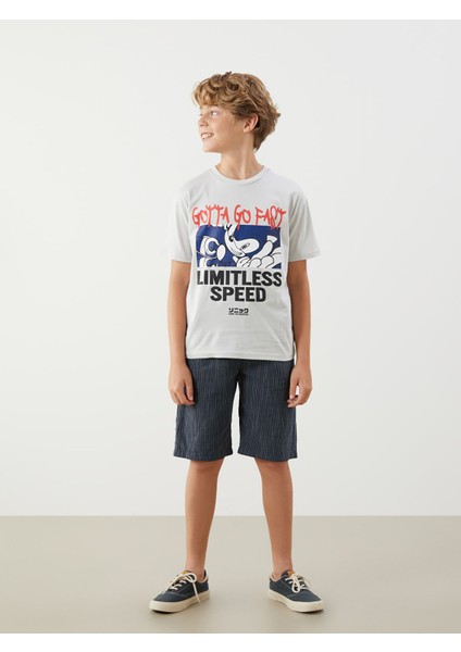 Yeni Sezon Bisiklet Yaka Sonic Baskılı Erkek Çocuk Tişört fiyatları