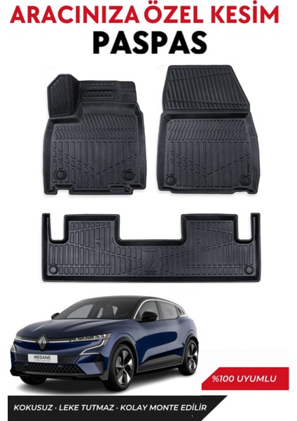 Renault Megane E-Tech 2024 Model Bagaj Havuzu+Paspas Takımı Full Takım