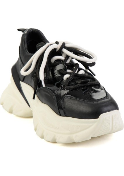 Siyah Hakiki Deri Kadın Sneaker K01480004103 fiyatları