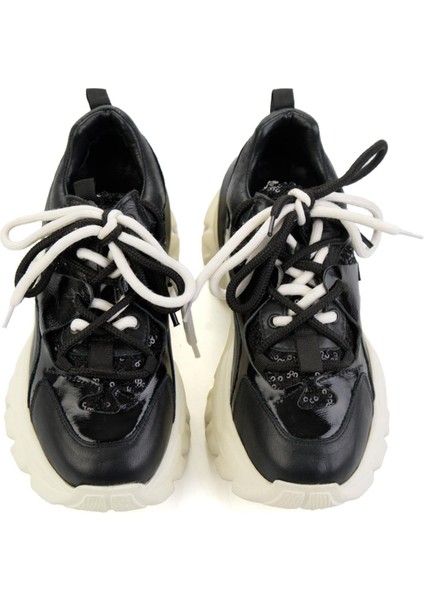 Siyah Hakiki Deri Kadın Sneaker K01480004103 fırsatları