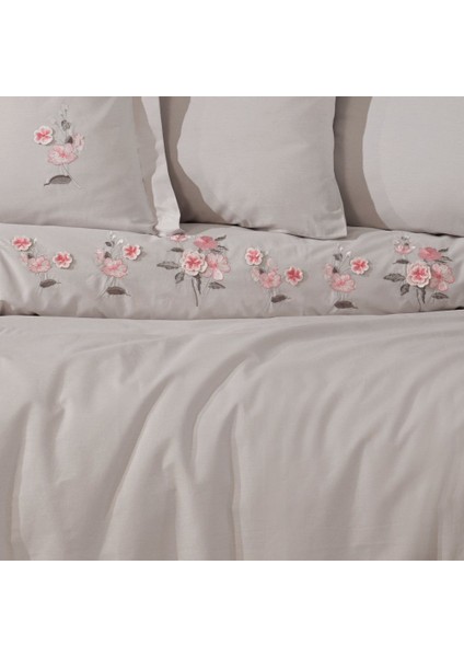 Premium Ophelia Taş - Poplin Çift Kişilik Nakışlı Nevresim Takımı fiyatları