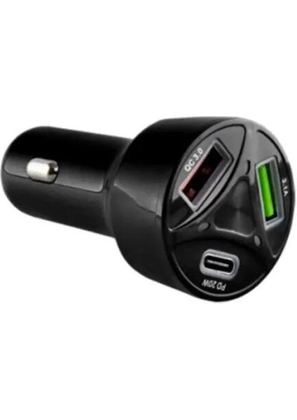 Araç Çakmaklık Şarjı 2 USB + 20W Pd Şarj Çıkışlı Hızlı Şarj Destekli 55W fiyatları
