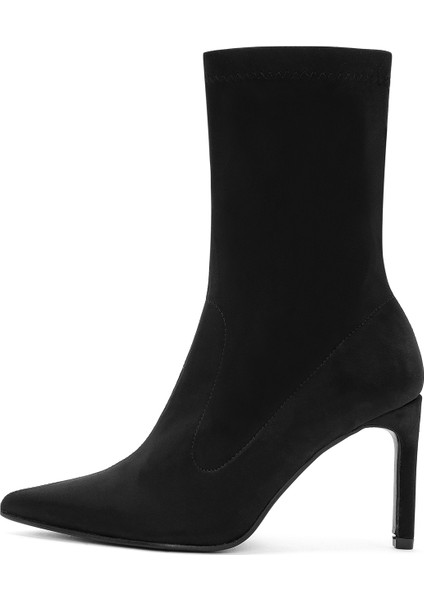 Kadın Siyah Streç Ince Topuklu Bot 25AFD40026F fırsatları
