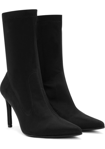 Kadın Siyah Streç Ince Topuklu Bot 25AFD40026F indirimleri