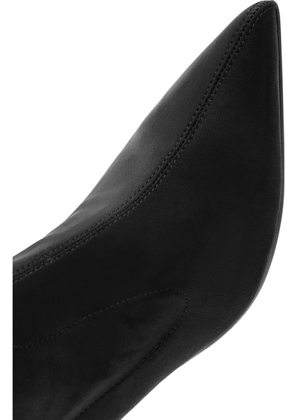 Kadın Siyah Streç Ince Topuklu Bot 25AFD40026F