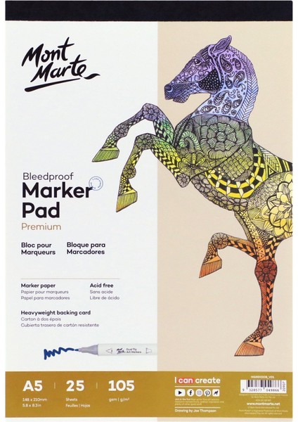 mm Sızdırmaz Işaretleme Pedi 105GSM A5 25 Yaprak