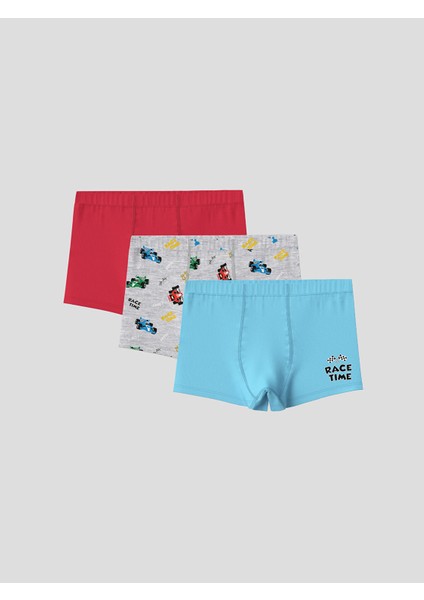 Yeni Sezon Baskılı Erkek Çocuk Boxer 3'lü