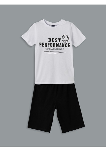 Yeni Sezon Bisiklet Yaka Erkek Çocuk Şortlu Pijama Takımı