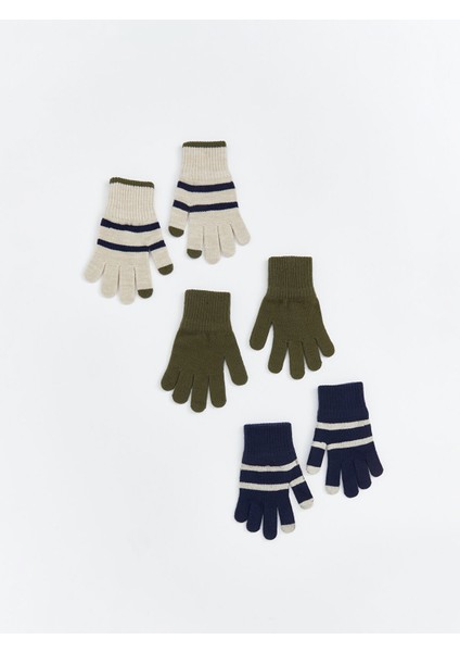 Yeni Sezon Erkek Çocuk Triko Eldiven 3'lü