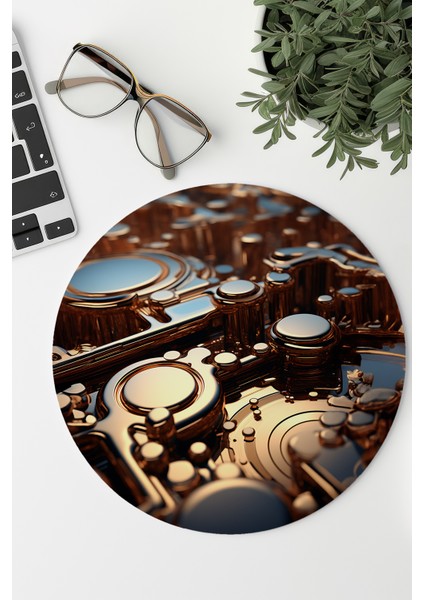 Desenli Melty No:2 Baskılı Yuvarlak Gaming Mousepad