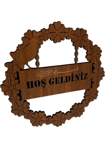 Kapı Süsü Numaralık Hoş Geldiniz Yazılı Dekoratif Ev Hediyesi