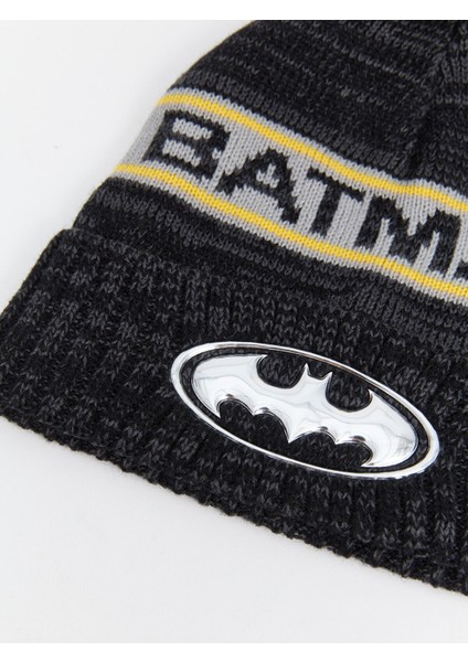 Yeni Sezon Batman Nakışlı Erkek Çocuk Atkı ve Bere Takım modelleri