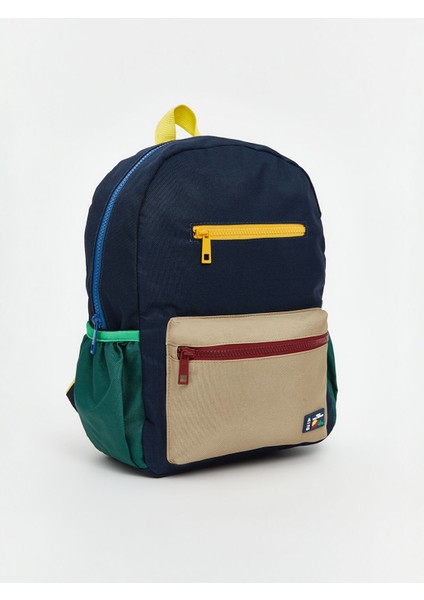 Yeni Sezon Renk Bloklu Erkek Çocuk Okul Çantası