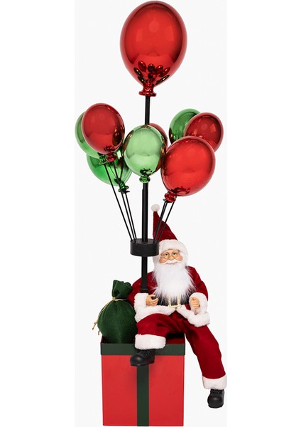 Balonlu Noel Baba Dekor 110CM