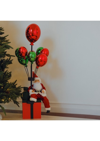 Balonlu Noel Baba Dekor 110CM indirimleri
