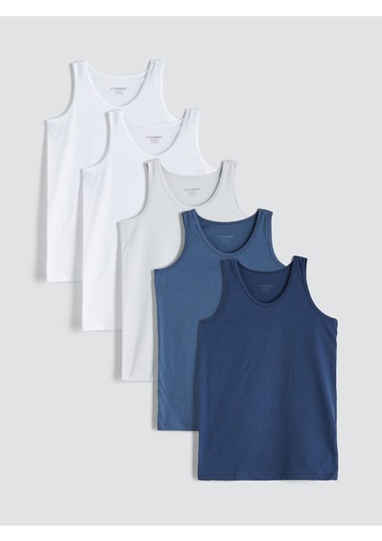 Yeni Sezon Bisiklet Yaka Erkek Çocuk Atlet 5'li