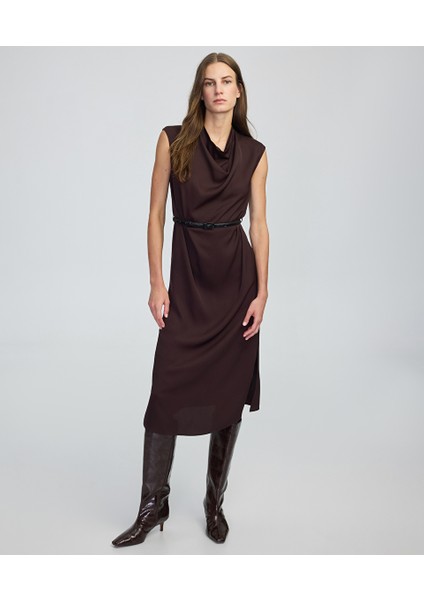 Kemerli Midi Elbise IW6250002234074 fiyatları