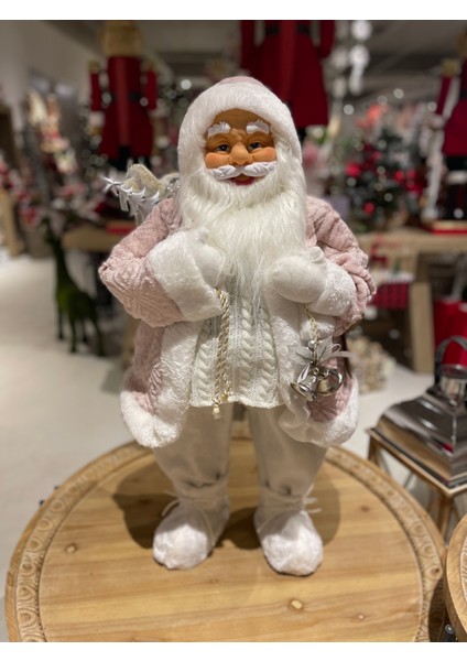 Pembe Tombiş Noel Baba 80CM
