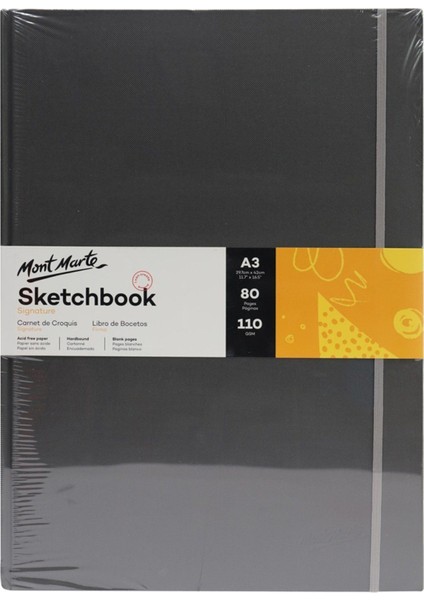 mm Ciltli Eskiz Defteri Signature 110GR A3