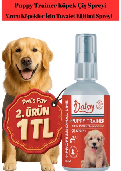 Yavru Köpekler Için Tuvalet Eğitimi Spreyi 100 Ml, Temiz ve Ferah Ortam