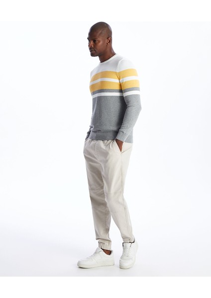 Yeni Sezon Bisiklet Yaka Uzun Kollu Çizgili Erkek Triko Kazak modelleri