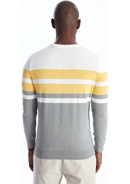 Yeni Sezon Bisiklet Yaka Uzun Kollu Çizgili Erkek Triko Kazak indirimleri