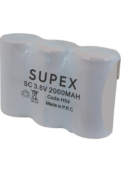 3'lü Yanyana 3.6V 2000 Ma Süpürge Pili