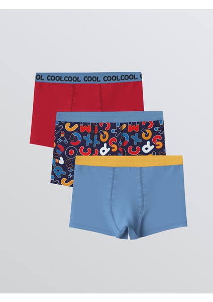 Yeni Sezon Baskılı Erkek Çocuk Boxer 3'lü
