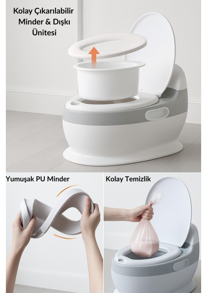 Sesli Sifonlu Klozet Lazımlık, Tuvalet Eğitimine Destek Sağlayan Rahat Kullanım fırsatları