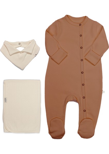 Bistyle Yenidoğan Tulum Battaniye Gentleman 13116 Ekru Kahve