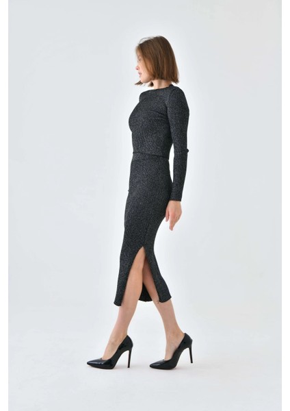 Kadın Triko Takım Simli Triko Takım Taş - 10579 modelleri