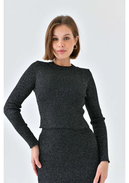 Kadın Triko Takım Simli Triko Takım Taş - 10579 indirimleri