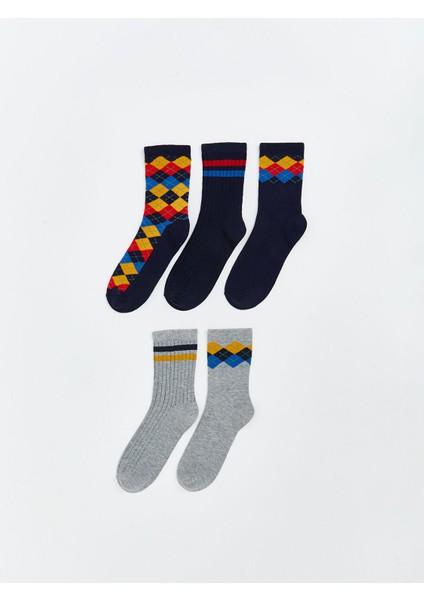 Yeni Sezon Desenli Erkek Çocuk Soket Çorap 5'li