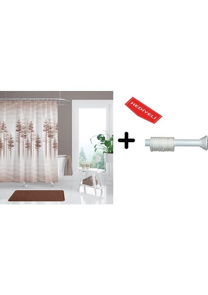Banyo Duş Perdesi 3390 120X200 Perde Borusu Askı Aparatı 90X130 Hediyeli fiyatları