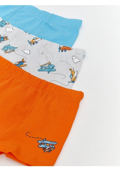 Yeni Sezon Beli Lastikli Penye Erkek Çocuk Boxer 3'lü modelleri