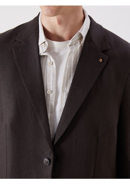 Yeni Sezon Standart Kalıp Erkek %100 Keten Blazer Ceket modelleri