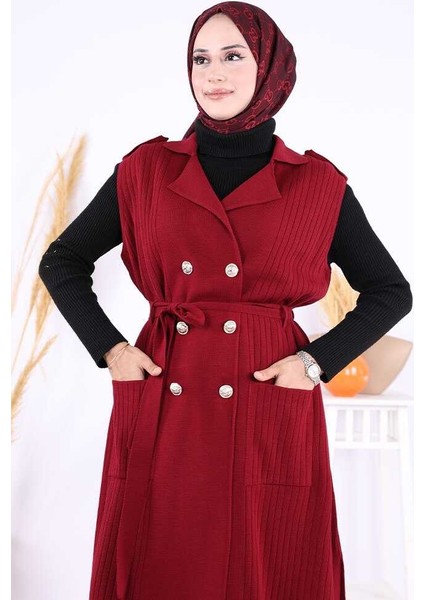 Triko Yelek 18336 Bordo fırsatları