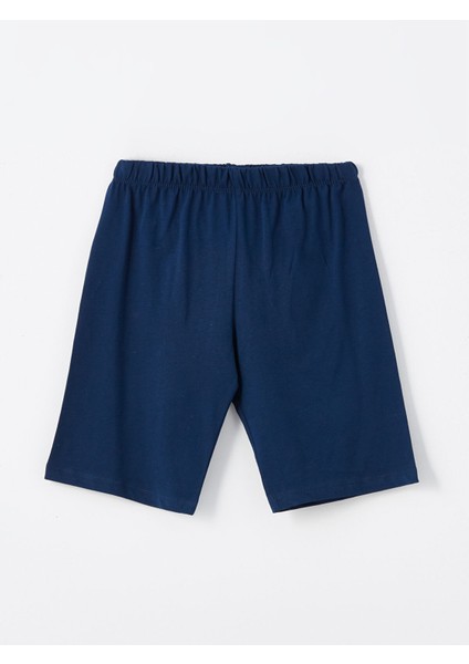 Yeni Sezon Bisiklet Yaka Çizgili Kısa Kollu Erkek Çocuk Şortlu Pijama Takımı fırsatları