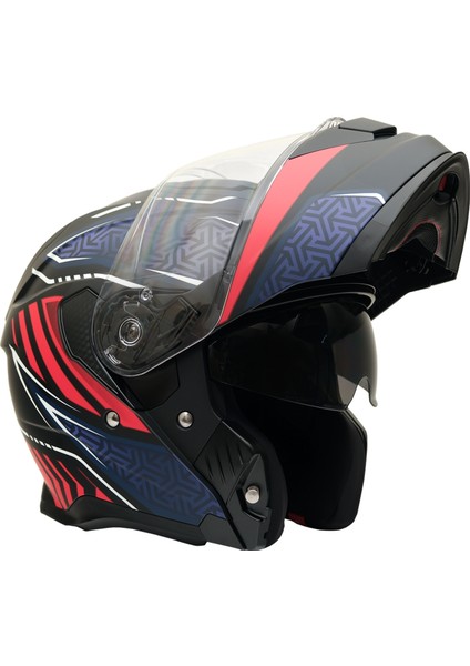 Gp My Helmet MKS002-BBR Güneş Vizörlü Şeffaf Çene Açılır Motosiklet Kaskı Xl modelleri