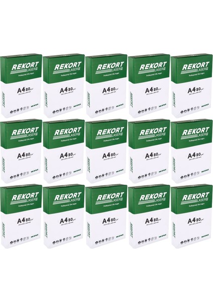 Rekort A4 80GR/M2 Fotokopi Kağıdı 7500 Adet (15PK*500) modelleri