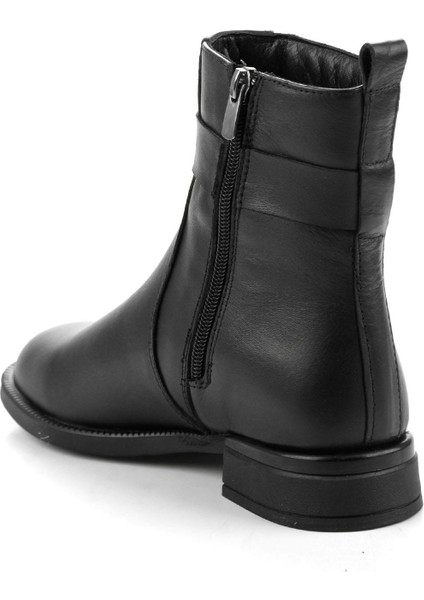 Siyah Hakiki Deri Kadın Bot & Bootie K02724560303 modelleri