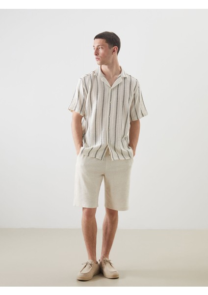 Yeni Sezon Regular Fit Kısa Kollu Çizgili Erkek Gömlek fiyatları
