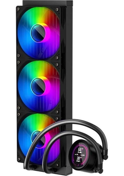 Thunderstorm Ts4 360MM Siyah Argb Dijital Sıcaklık Göstergeli Am5, Am4 / Lga 1851, 1700 Işlemci Sıvı Soğutucu fiyatları