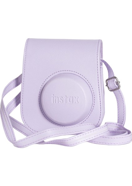 Instax Mini 12 Lila Fotoğraf Makinesi + 20'li Film Laporta Albüm ve Deri Kılıf Seti