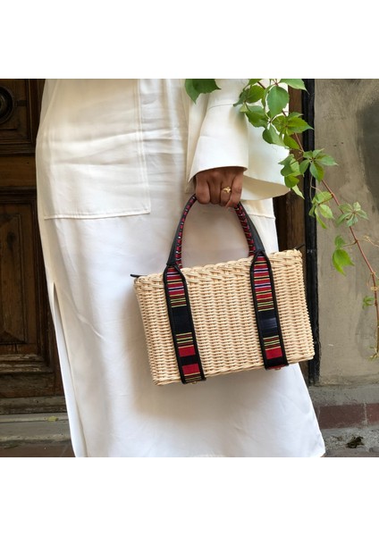 Purki - Siyah Deri Çizgi Desen El ve Omuz Çantası indirimleri